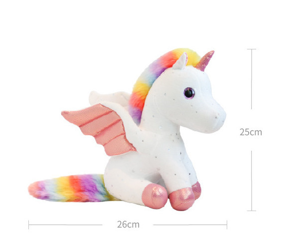 Newest Horse Plush, Crystal eyes horse Plush doll, Pink Uni corn plush toy with swing for gift