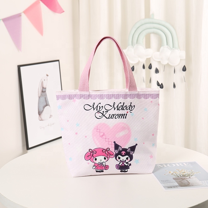 Anime Sanrioed Cinnamoroll Kuromi KT Melody Cute Cartoon Handbag Keys Umbrellas Storage Bag Birthday Gift for Friend