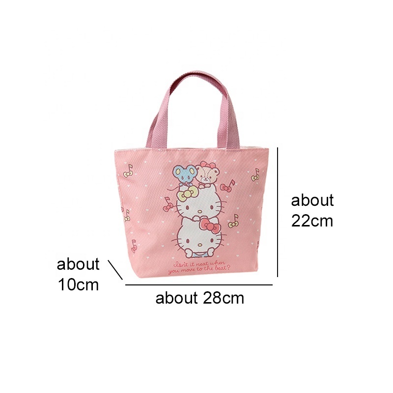 Anime Sanrioed Cinnamoroll Kuromi KT Melody Cute Cartoon Handbag Keys Umbrellas Storage Bag Birthday Gift for Friend