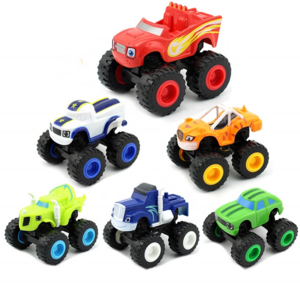 4Pcs Set Monsters Truck Toys Cartoon Machines Car Blaze Model Vehicles Racer Figure Games for Children Kids Birthday Gifts