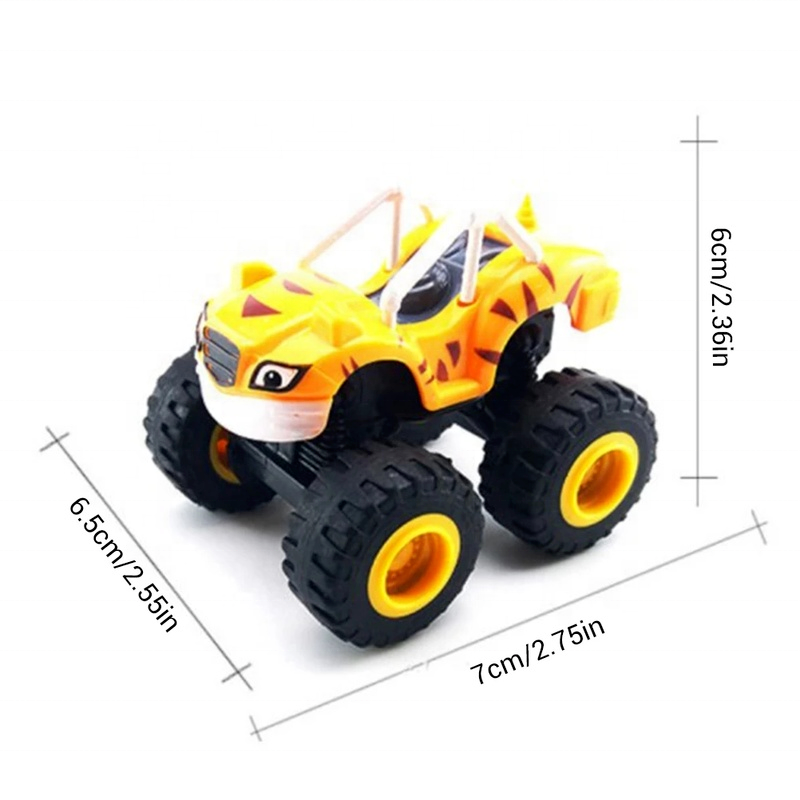 4Pcs Set Monsters Truck Toys Cartoon Machines Car Blaze Model Vehicles Racer Figure Games for Children Kids Birthday Gifts