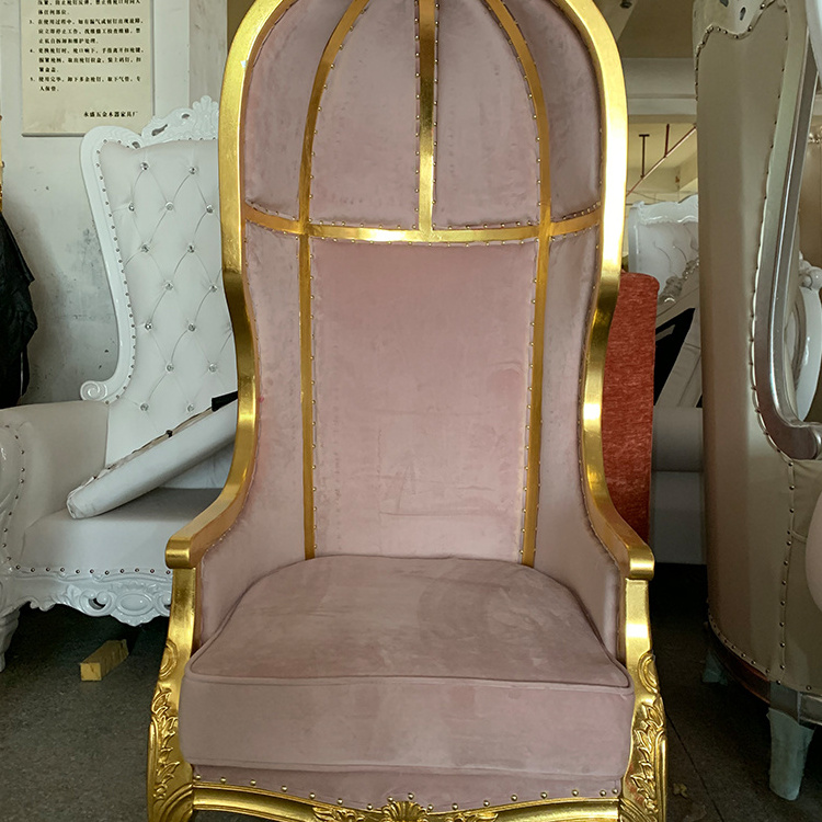 Foshan Zhongsibo Factory Wholesale Product Price Favorable Banquet Hotel Chair Wedding Throne Chairs Birdcage High Back Chairs