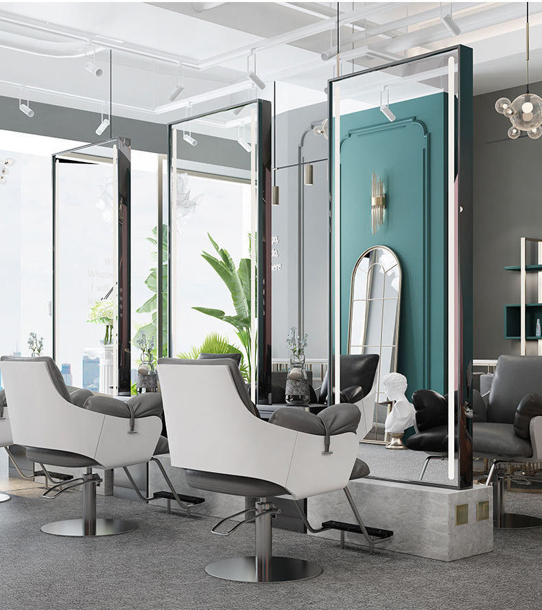 Salon Shop Living Room Wall Smart Beauty Saloon Mirror Salon Mirror Double Side Mirror Station