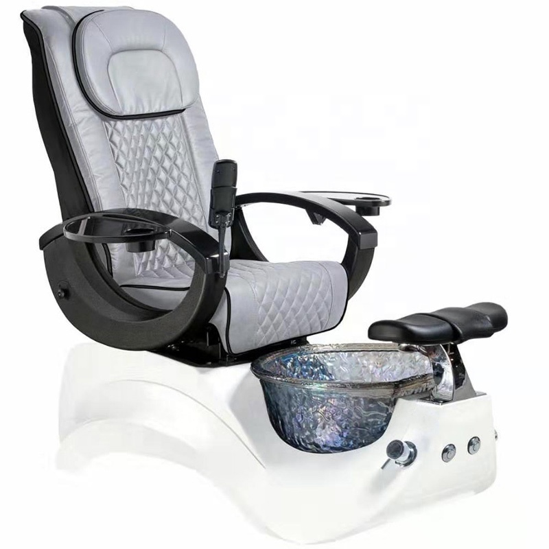 Foshan Factory Hot Sale White Modern Cheap Red Luxury Nail Salon Massage Foot Spa Pedicure Chair With Plumbing