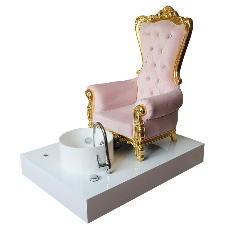 Foshan Zhongsibo  Factory New Arrival Luxury Royal Baby Pink Soft Bag High Quality Materials  Nail Salon Furniture For Sale