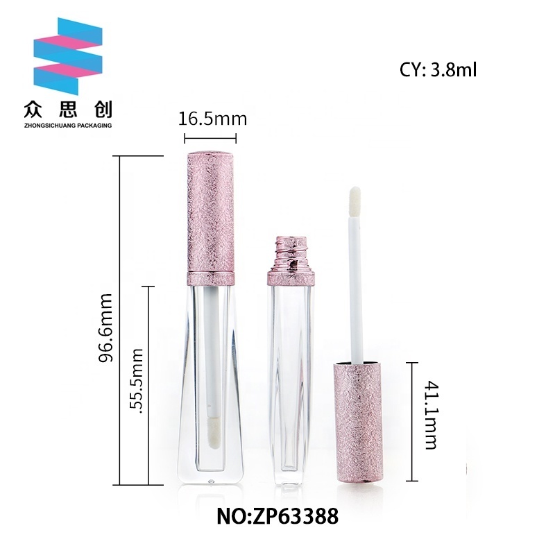 New fashion 3.8 ml private label empty lip gloss tubes wholesale package custom clear transparent candy container for lipgloss