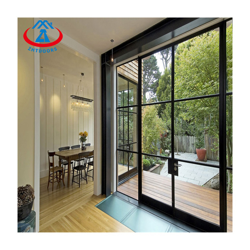 Zhtdoors Popular Widespread Delicate Slim Narrow Frame Design Sliding And Swing Pt Glass Door For House