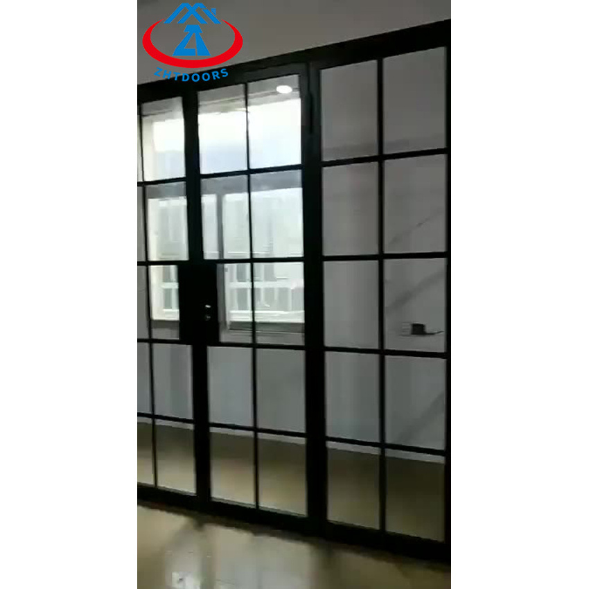 Zhtdoors Popular Widespread Delicate Slim Narrow Frame Design Sliding And Swing Pt Glass Door For House