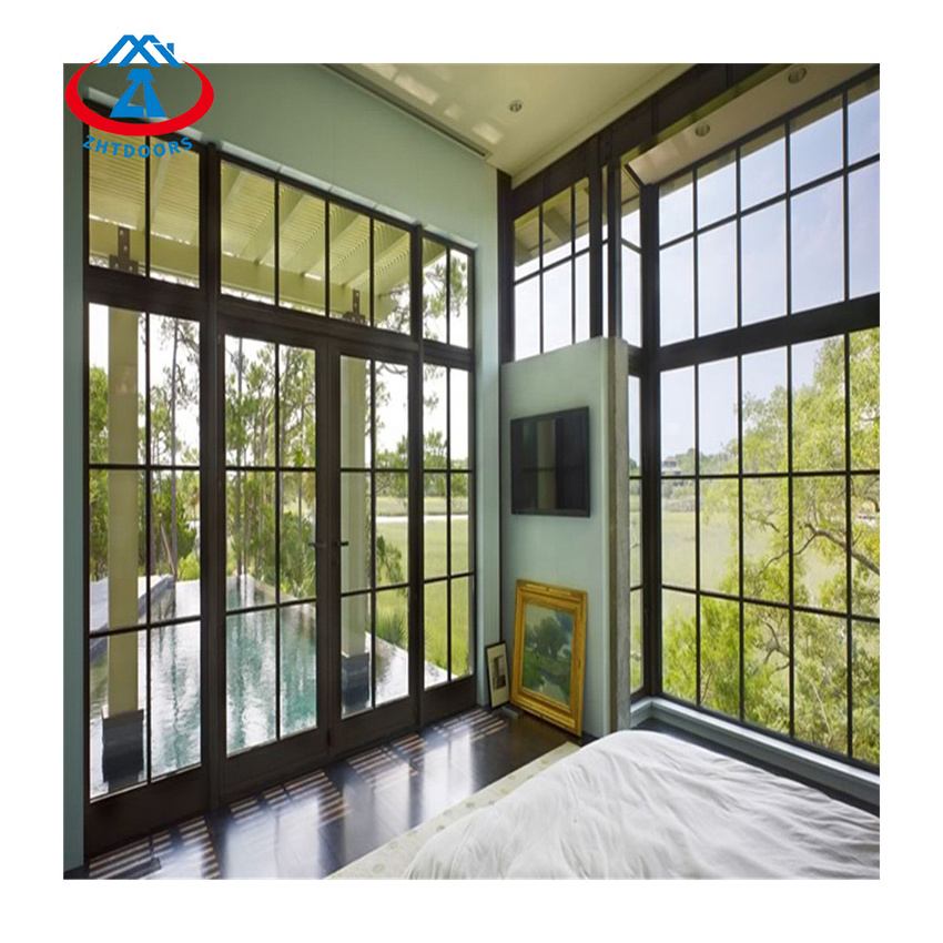 Zhtdoors Popular Widespread Delicate Slim Narrow Frame Design Sliding And Swing Pt Glass Door For House