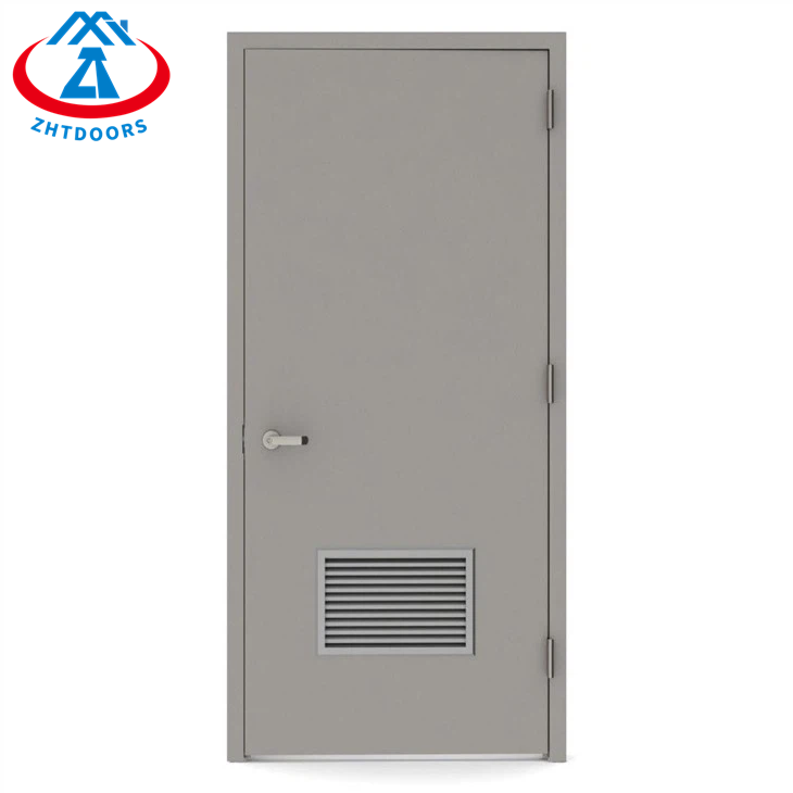 ZHTDOORS China Factory UL Standard 30 Minute Louvered Single Leaf Swing Fire Escape Door