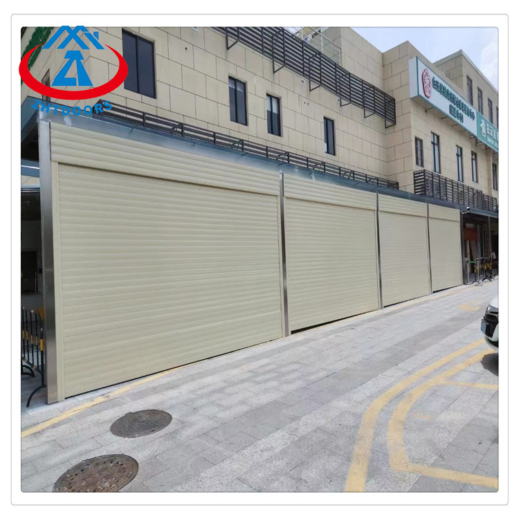 ZHTdoors  automatic industry roller shutter garage door cheap black roll up garage door full set garage door industrial