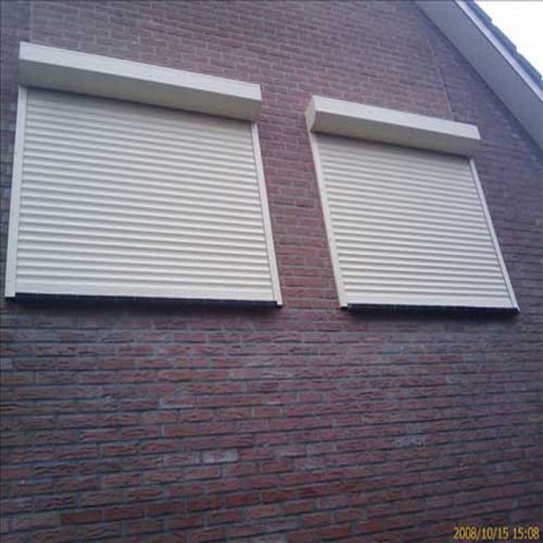 Double Layer Slat 45mm Slat Width White with PU Aluminum Vertical Roller Shutter Window