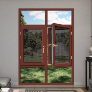 Free N95 Mask Aluminum swing windows and doors aluminum window tempered glass with mosquito net