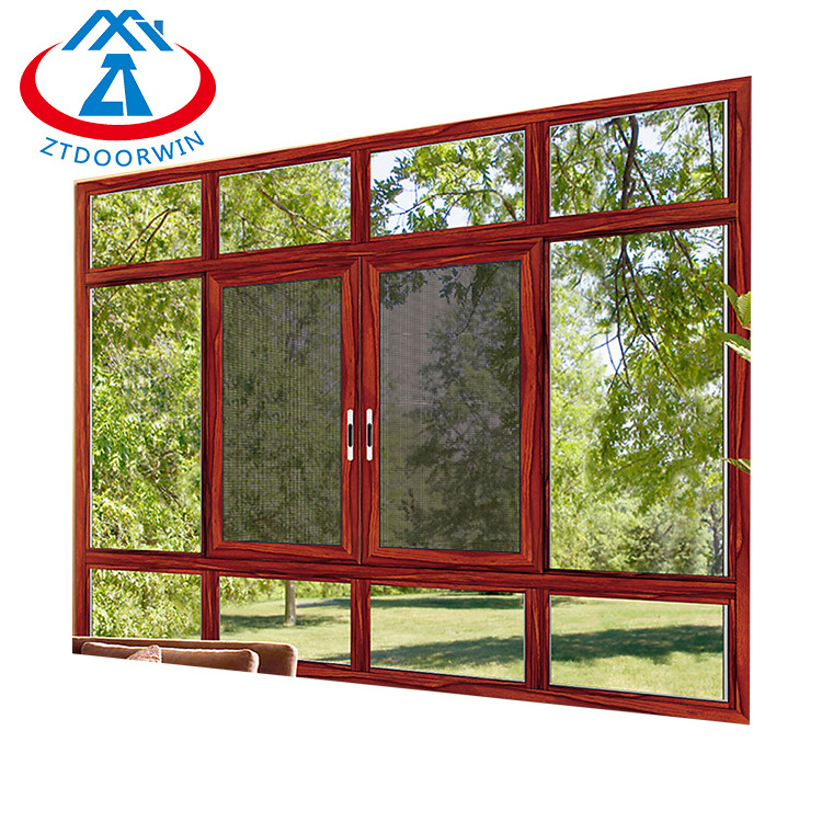 ZHTDOOR double glazed aluminium sliding windows outside sliding window grill design for home