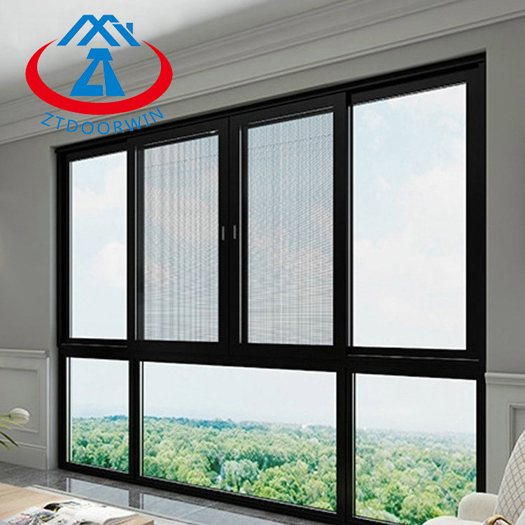 ZHTDOOR Customized Waterproof Tinted Glass Sliding Window Kitchen Balcony Aluminum Sliding Windows For House