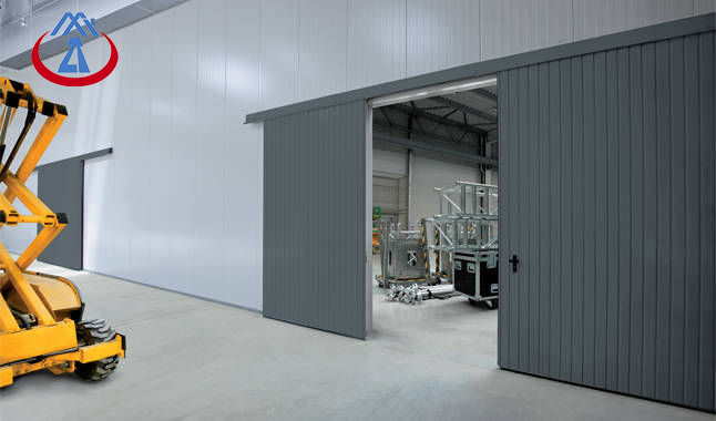 Electric Metal Security Door  Industrial Sliding Door for Warehouse