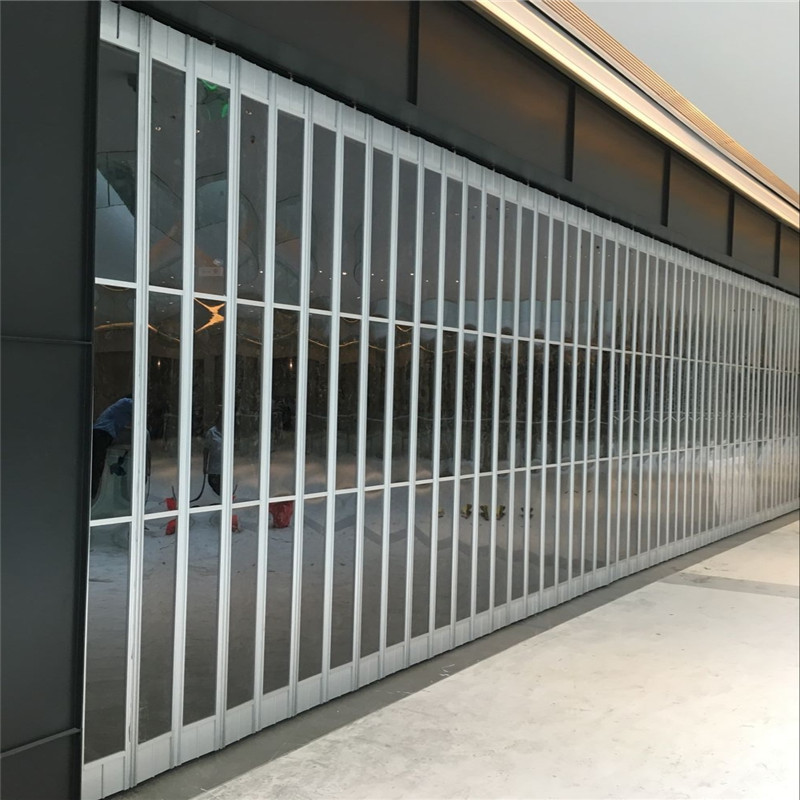 bifolding sliding door transparent polycarbonate folding door from China factory