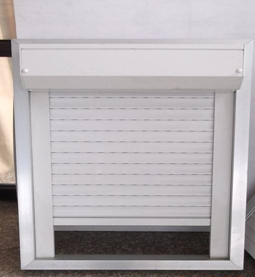 Double Layer Slat 45mm Slat Width White with PU Aluminum Vertical Roller Shutter Window