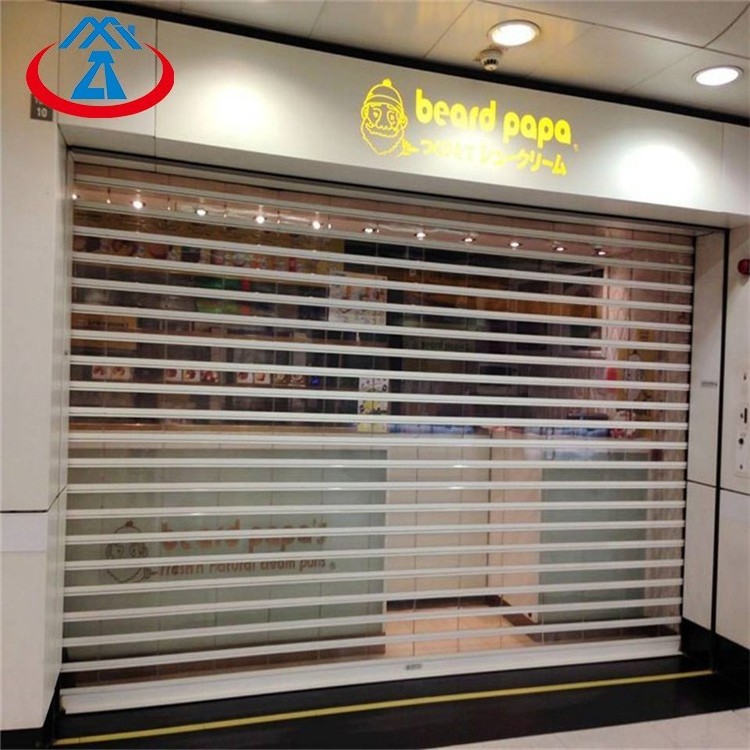 ZHTDOORS China multipurpose polycarbonate automatic roller shutter roll down security door