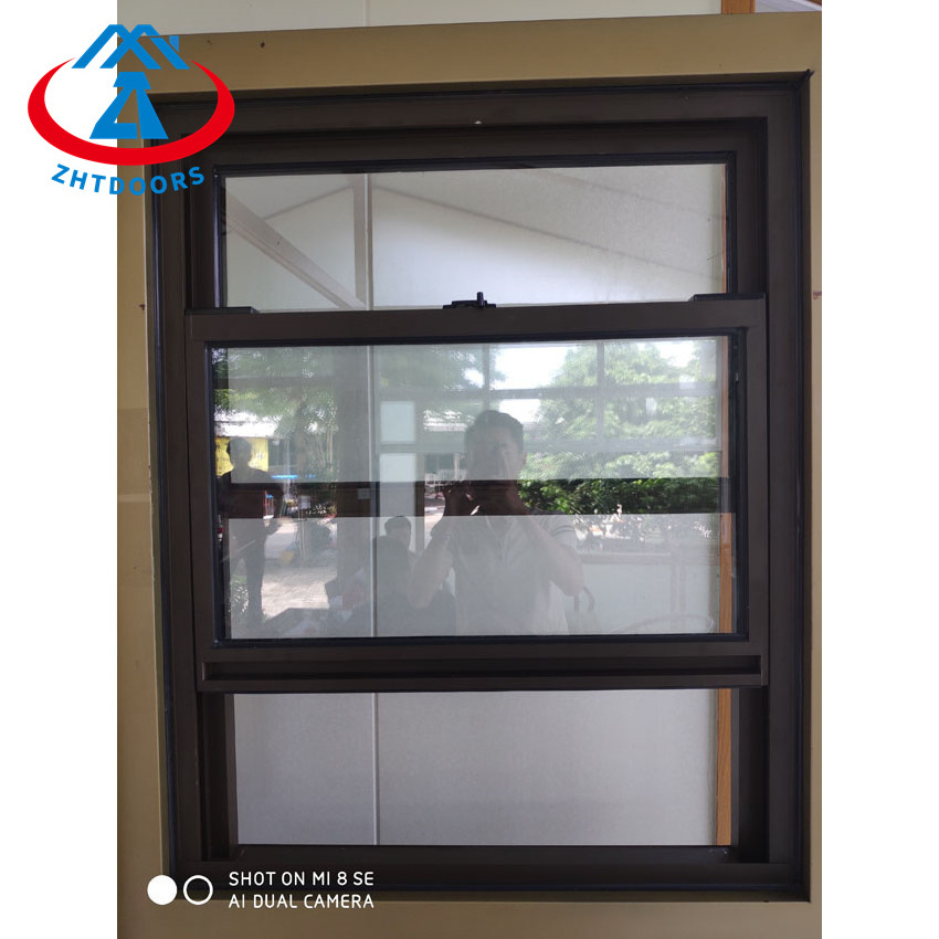 Zhtdoors Customize New Product Durable Aluminum Double Upward Down Sliding Vertical Sash Window