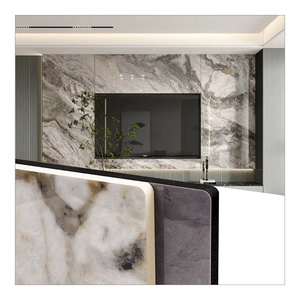 PVC UV Marble Background Wall Sheet Board Carbon Crystal / Bamboo Charcoal Plate Wood Veneer Wall Panel