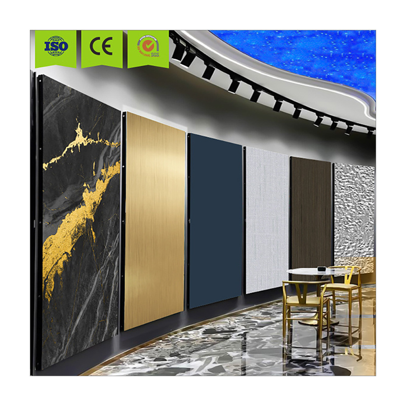 Factory Supply 3D Bamboo Charcoal Water Ripple Wall Panel WPC PVC Composite Wood Veneer Board