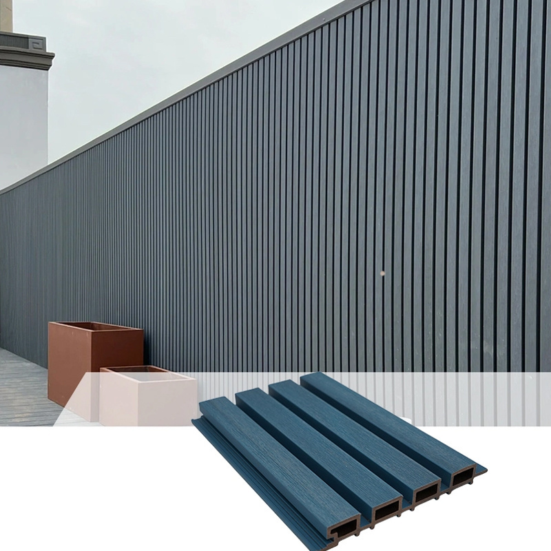 Exterior Decorative WPC Louvers Panel Wood Plastic Composite Co Extrusion WPC Outdoor Great Wall Panel