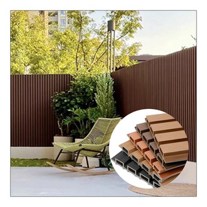 Exterior Decorative WPC Louvers Panel Wood Plastic Composite Co Extrusion WPC Outdoor Great Wall Panel