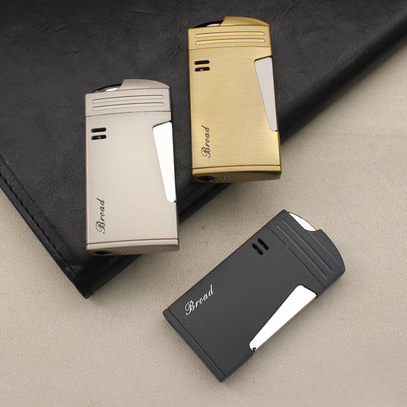 BD432 Slim Portable Windproof Single Flame Lighters Smoking Accessories Metal Cigarette Cigar Torch Lighter