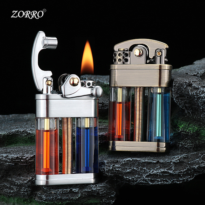 Zorro Classical Kerosene Lighter Z721 Retro Fashion Luxury High Quality Pure Copper Cigar Cigarette Lighters