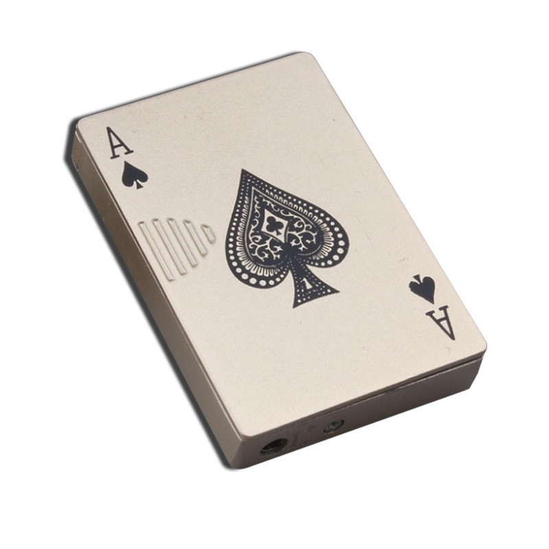 Novelty Playing Card Green Red Jet Flame Torch Lighters Cigarette Smoking Tools Bar Accessories Poker King Ace Cigar Lighter