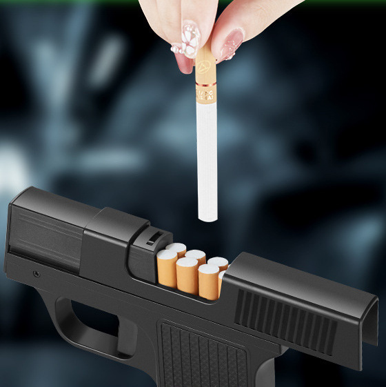 Focus YH098 Cigarette Case & Lighter 2 in 1 Cigarette Case Gun Lighters Bar Tools Funny Toy Smoking Accessories