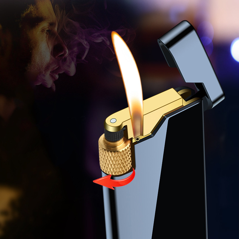 HB036 Portable Single Flame Classic Lighters Smoking Accessories Metal Cigarette Cigar Torch Lighter