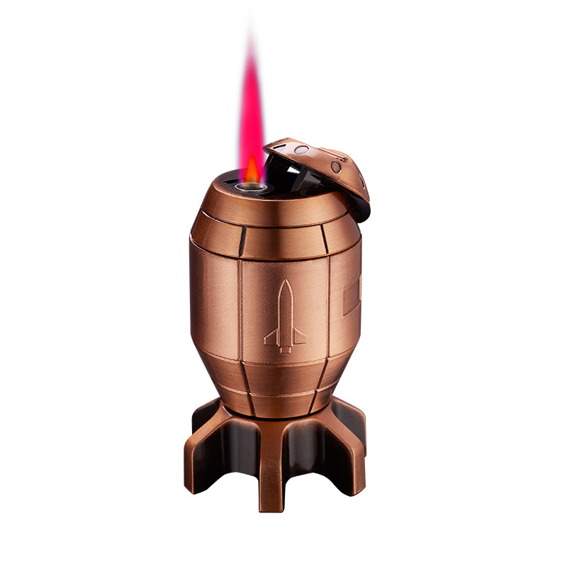 New Arrivals Creative Single Flame Jet Lighter Party Supplies Red Flame Atomic Bomb Shape Decoration Cigarette Cigar Lighters