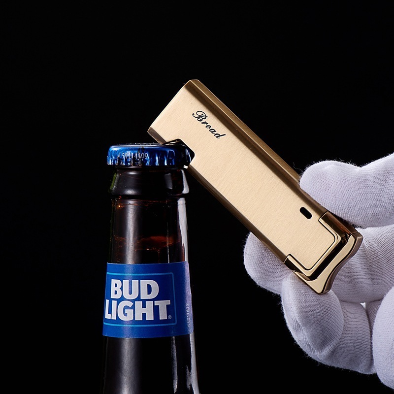 BD437 Windproof Single Flame Lighters Bottle Opener Smoking Accessories Metal Cigarette Cigar Torch Lighter