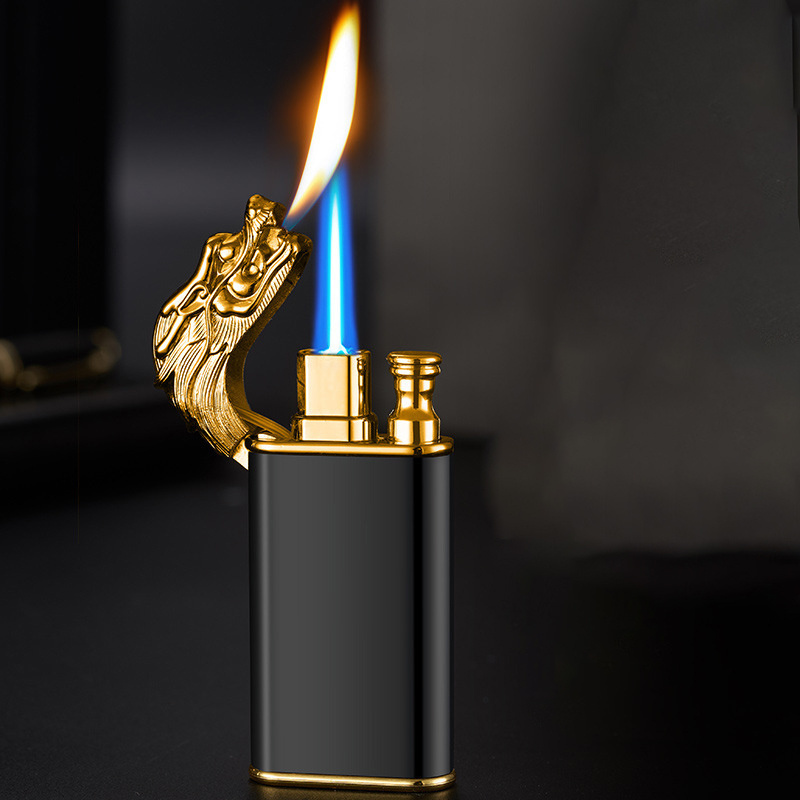 Party Night-glowing Novelty Dragon Torch Jet Cigarette Lighter Switchable Flame Ready To Ship Smoking Accessories Cigar Lighters