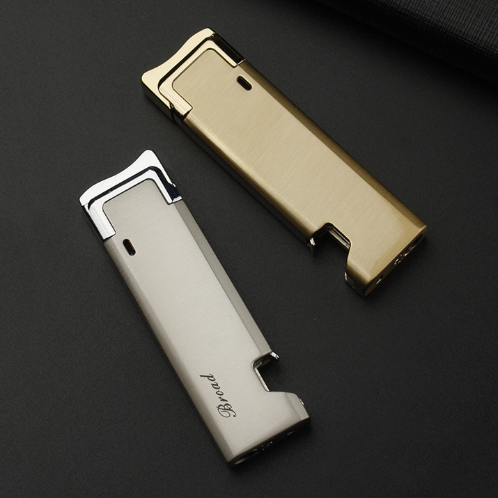 BD437 Windproof Single Flame Lighters Bottle Opener Smoking Accessories Metal Cigarette Cigar Torch Lighter