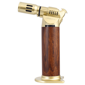 Wholesale Jobon Brand cigar torch lighter fashion refillable smoking accessories butane lighter