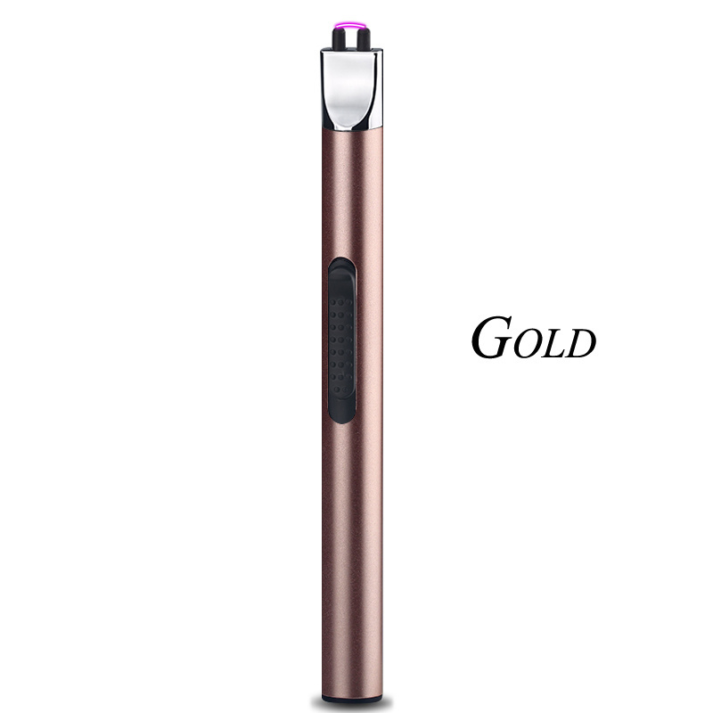 2019 custom metal windproof BBQ lighter electronic fashion USB rechargeable kitchen lighter