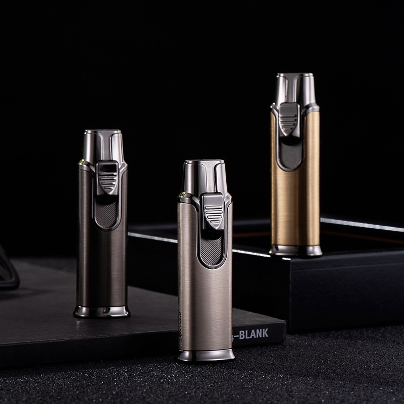 BD420 Slim Portable Windproof Double Flame Lighters Smoking Accessories Metal Cigarette Cigar Torch Lighter