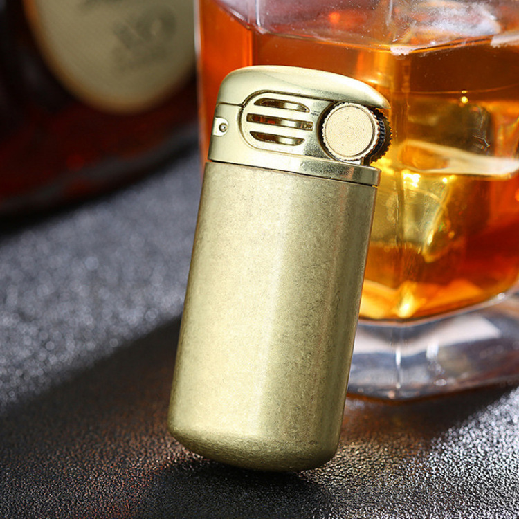 ZORRO BRAND Cooper cigarette oil lighters automatic ignition retro flint stone grinding wheel metal kerosene lighter