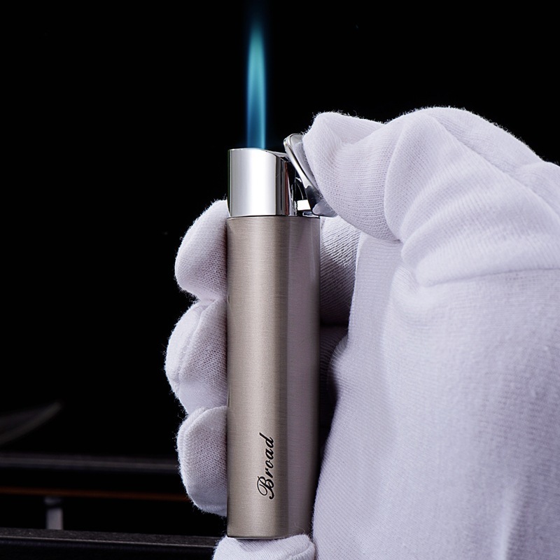 BD436 Slim Portable Windproof Single Flame Lighters Smoking Accessories Metal Cigarette Cigar Torch Lighter