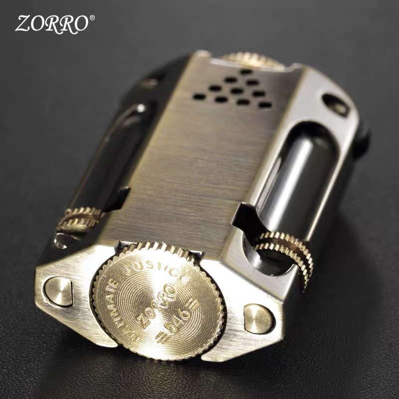 Wholesale ZORRO Brand kerosene lighter classic design flint ignition oil refillable metal polished cigarette cigar lighters