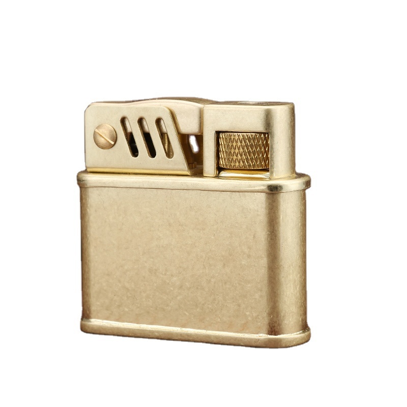 ZORRO Brand retro Brushed Brass kerosene lighters oil refillable Automatic ignition Classic metal cigarette lighter