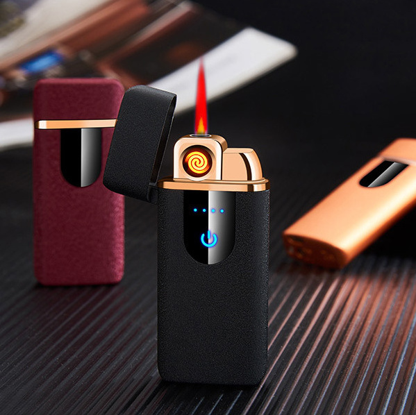 TH707 Touch sensing gas electric dual lighter gas USB charging electronic cigarette lighter gas electric dual high-grade