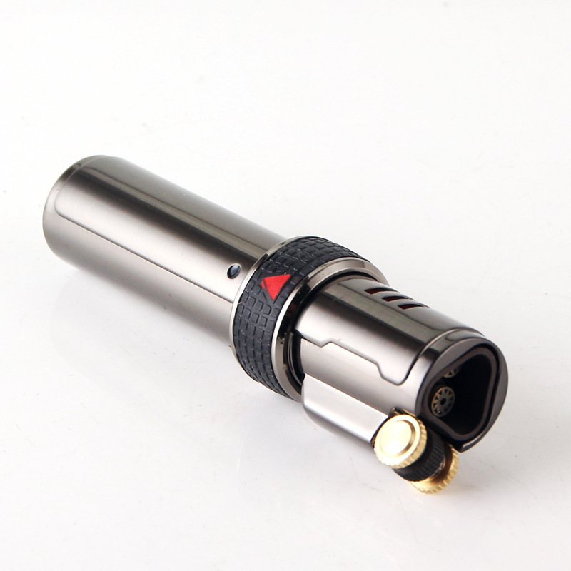 Wholesale Jobon Brand Grinding wheel triple flame jet lighters gas refillable metal windproof portable butane flint lighter