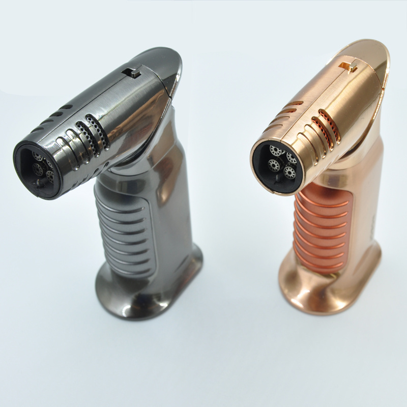 2019 jobon Brand refillable butane jet for cigar quad torch lighter wholesale