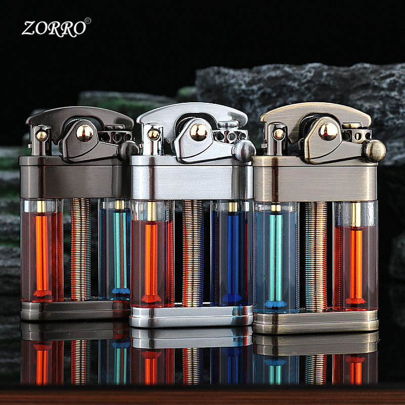 Zorro Classical Kerosene Lighter Z721 Retro Fashion Luxury High Quality Pure Copper Cigar Cigarette Lighters