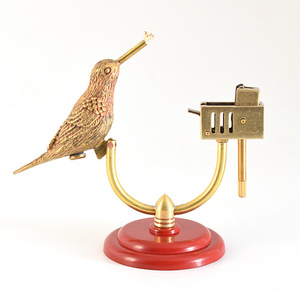 New Arrivals unique fashion design brass kerosene lighter bird automatic ignition art decor collection souvenir gift lighters