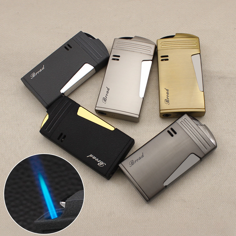 BD432 Slim Portable Windproof Single Flame Lighters Smoking Accessories Metal Cigarette Cigar Torch Lighter